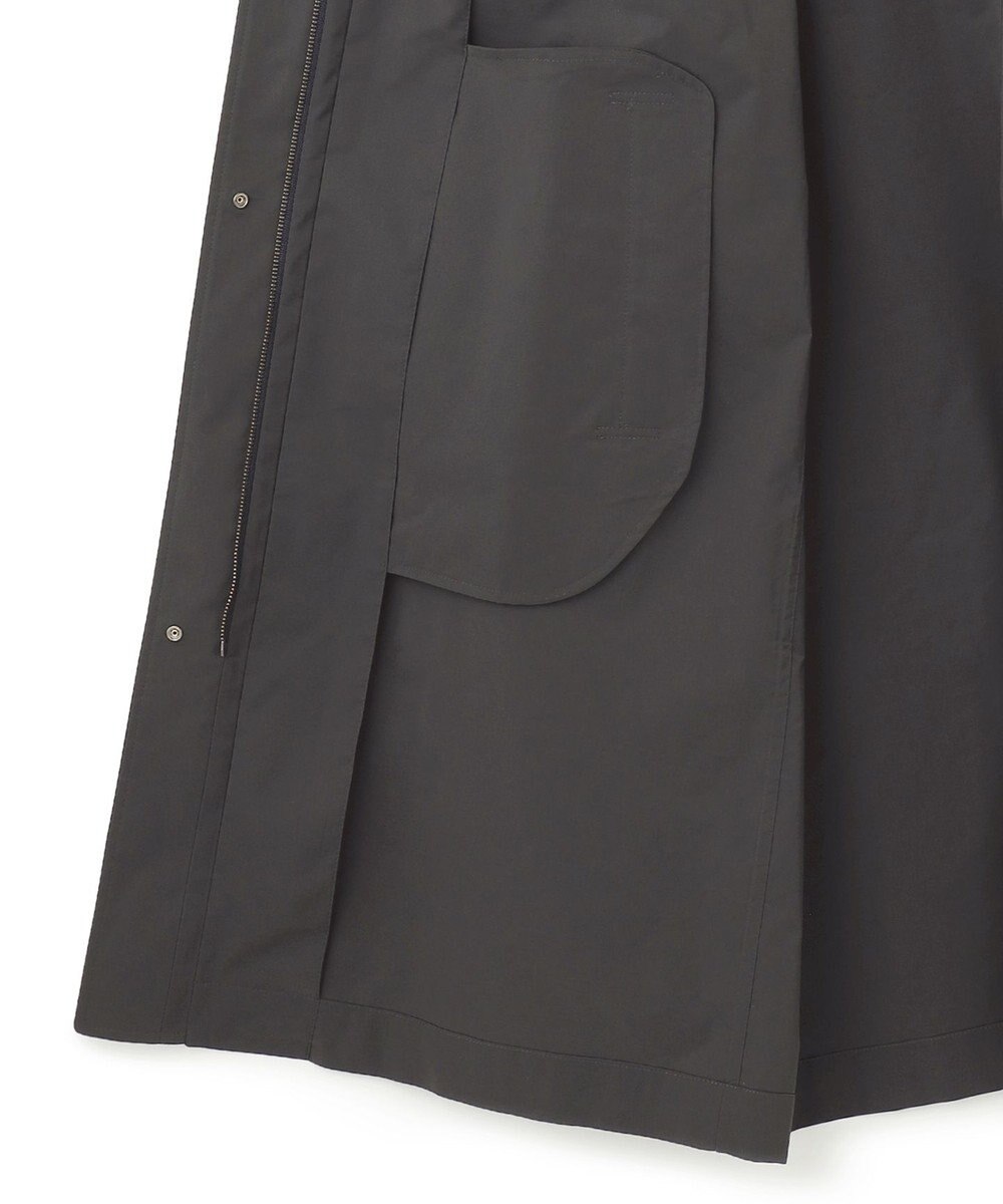 ICB 【撥水加工】 メモリーストレッチタフタ フーデットコート 