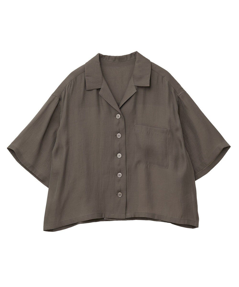 AMERICAN HOLIC 接触冷感シアー開襟半袖シャツ 