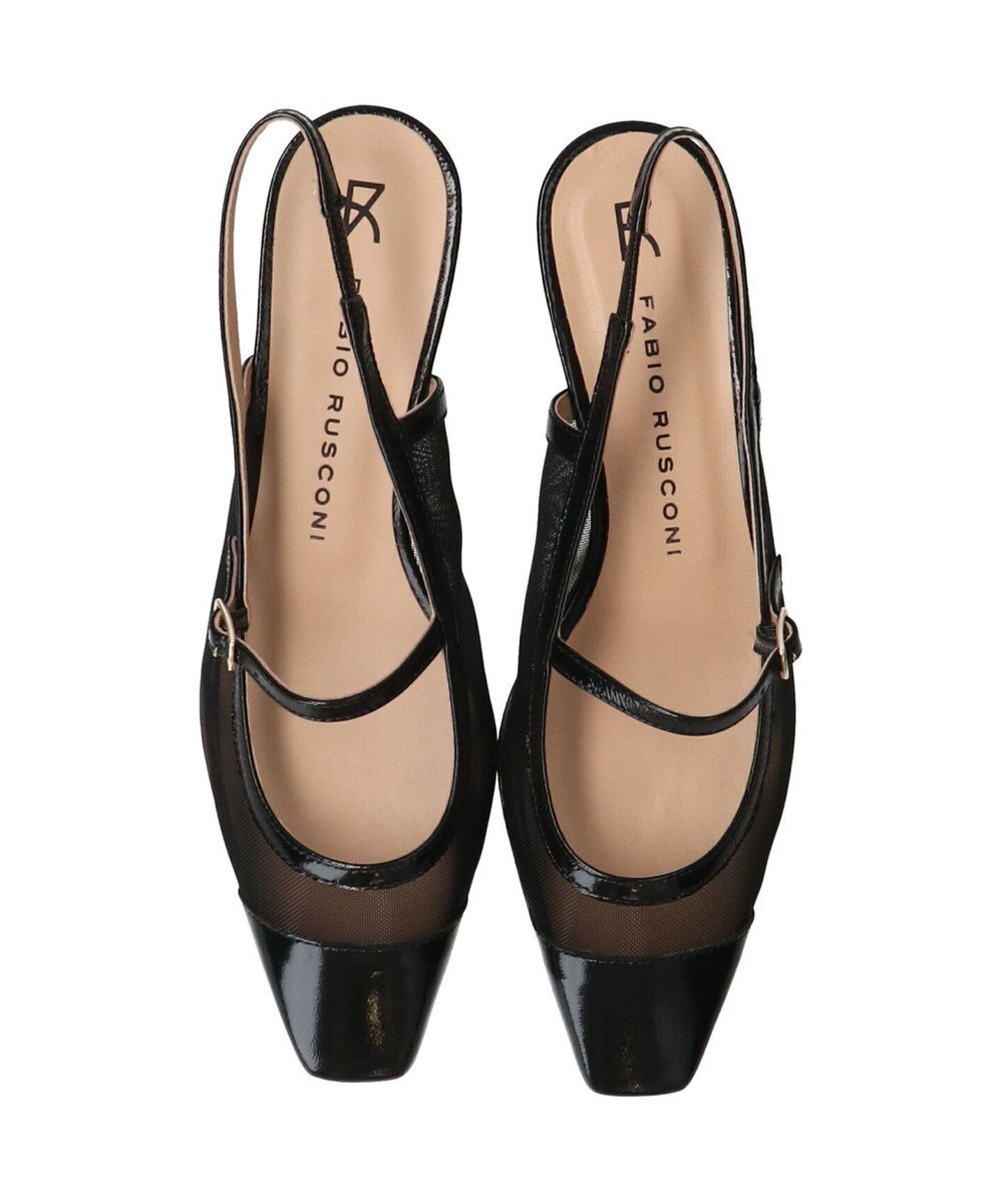 INTER-CHAUSSURES 【FABIO RUSCONI】ワンストラップネットバックバンドパンプス 