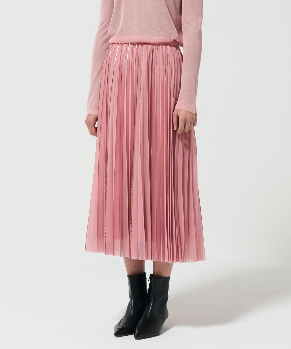 GRACE CONTINENTAL フォイルラインプリーツスカート 