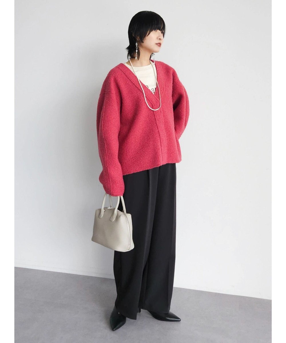 Green Parks ・ＥＬＥＮＣＡＲＥ　ＤＵＥ　ブークレＶネックカーデ 