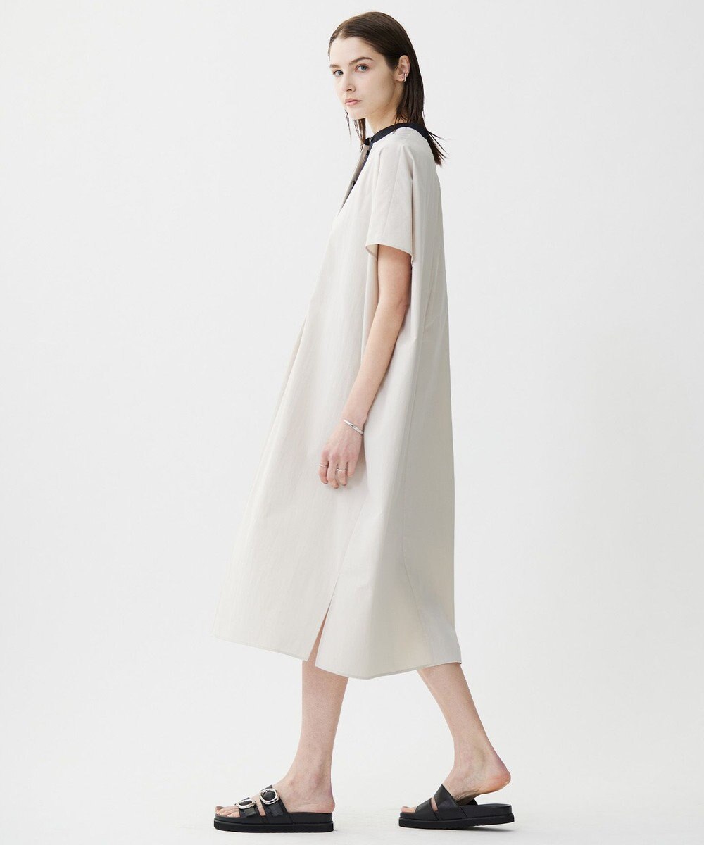 ICB L 【接触冷感・UVカット・洗える】RENUソフトタイプライター バンドカラーワンピース 