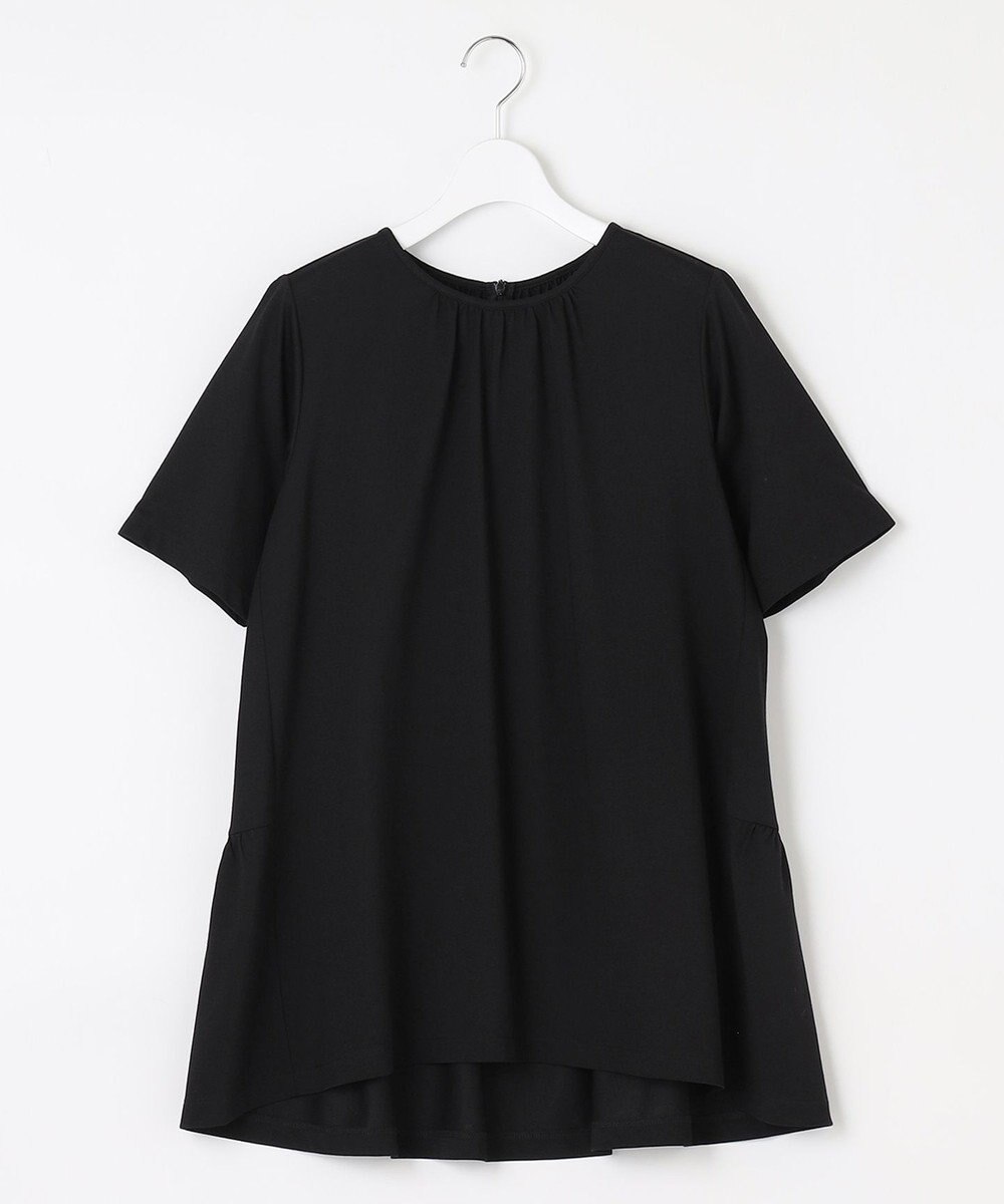 自由区 【WEB限定・洗える・XSサイズあり】ディフォームピケチュニック丈 カットソー 