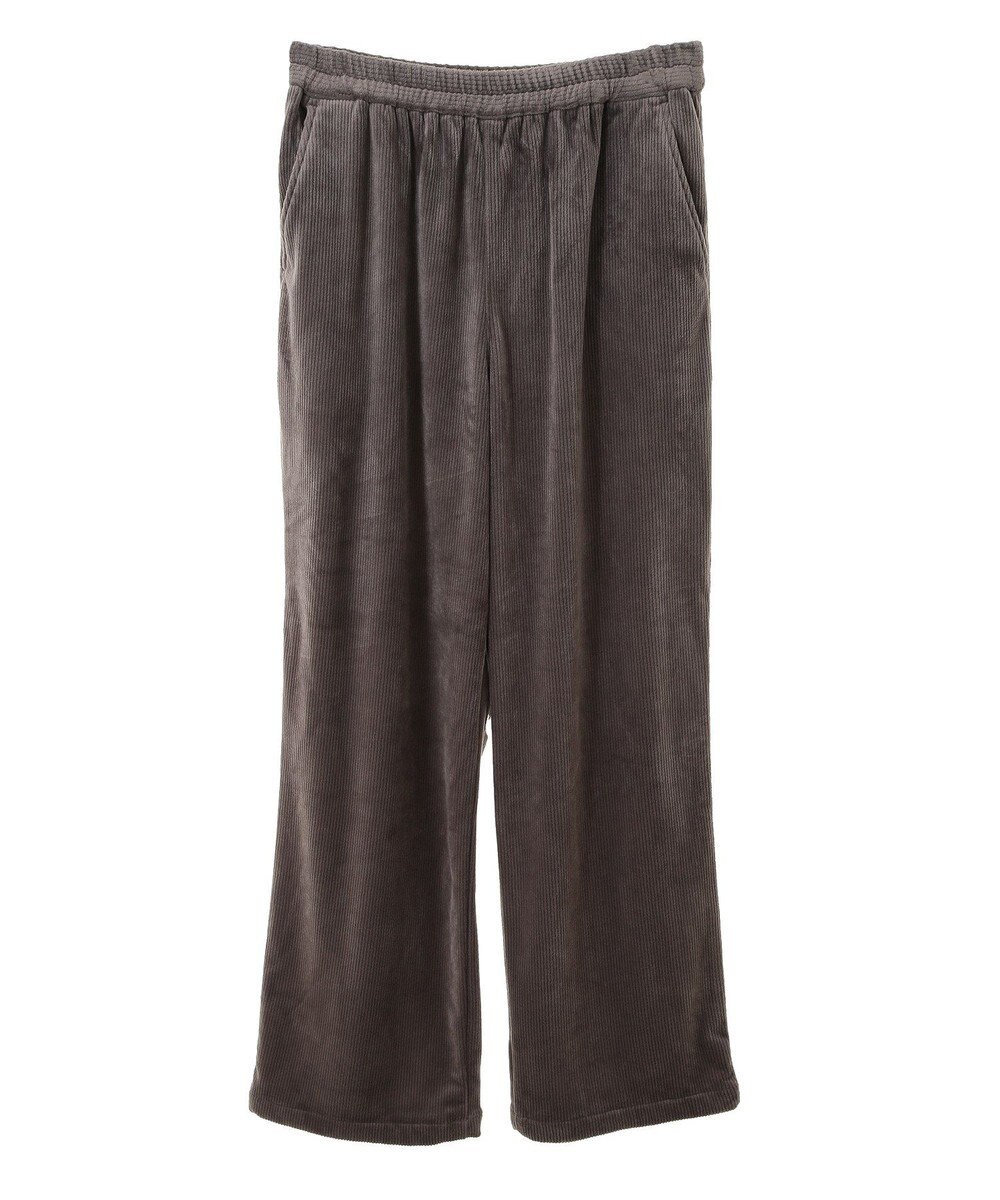 Green Parks ぽかぽか裏起毛ベロアイージーパンツ 