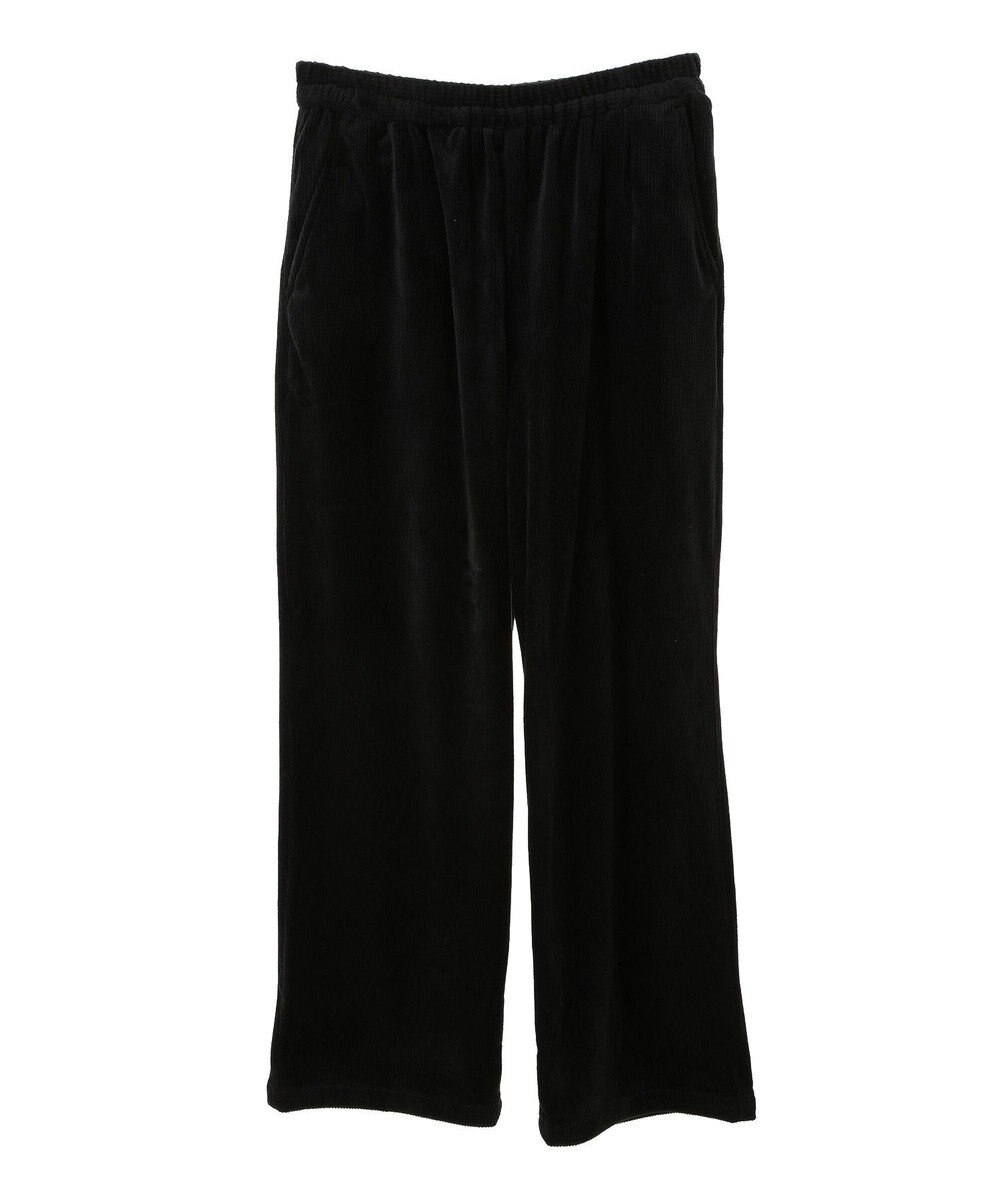 Green Parks ぽかぽか裏起毛ベロアイージーパンツ 