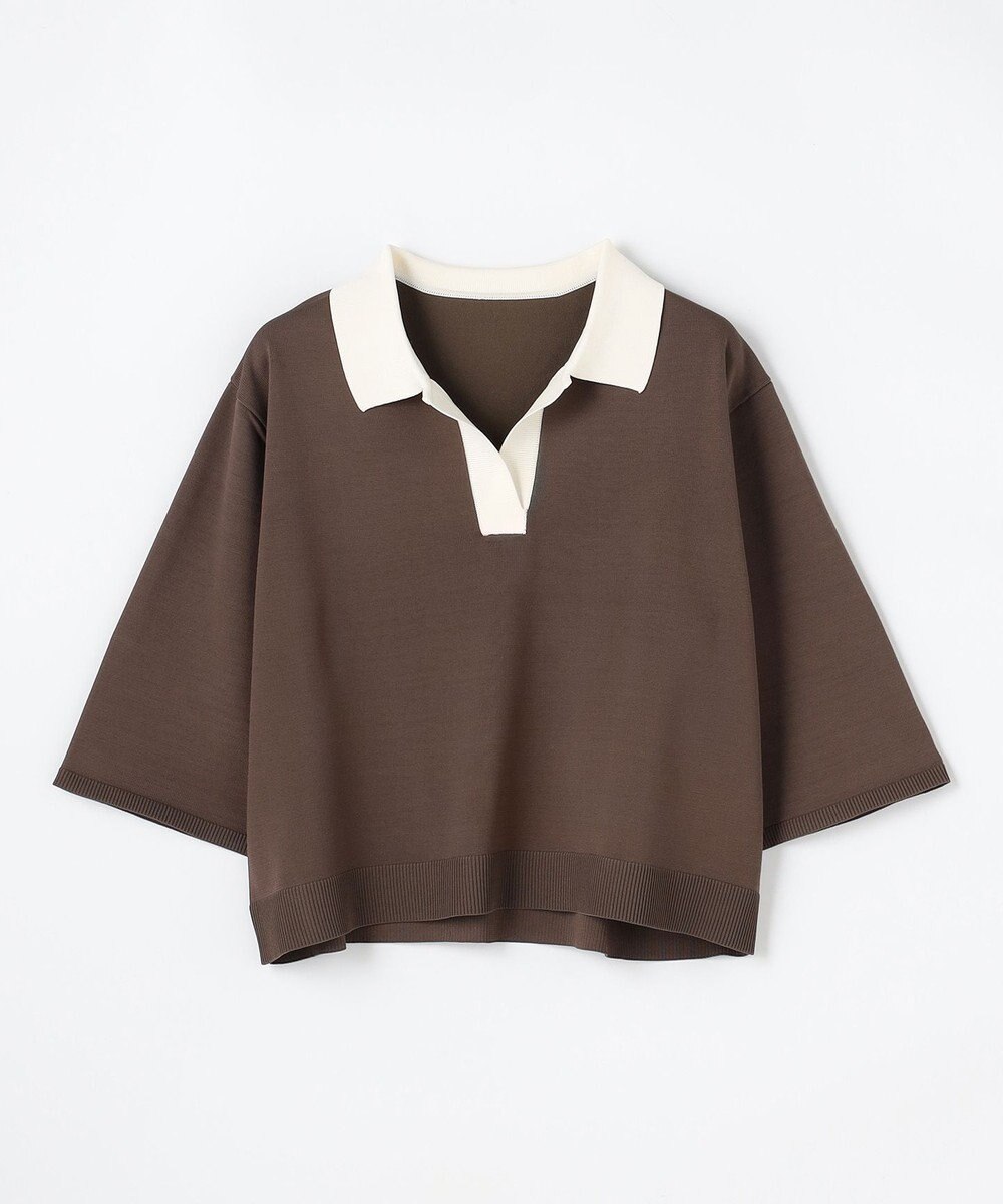 ANY L 【2SET】バイカラーポロニット×スカートセット 