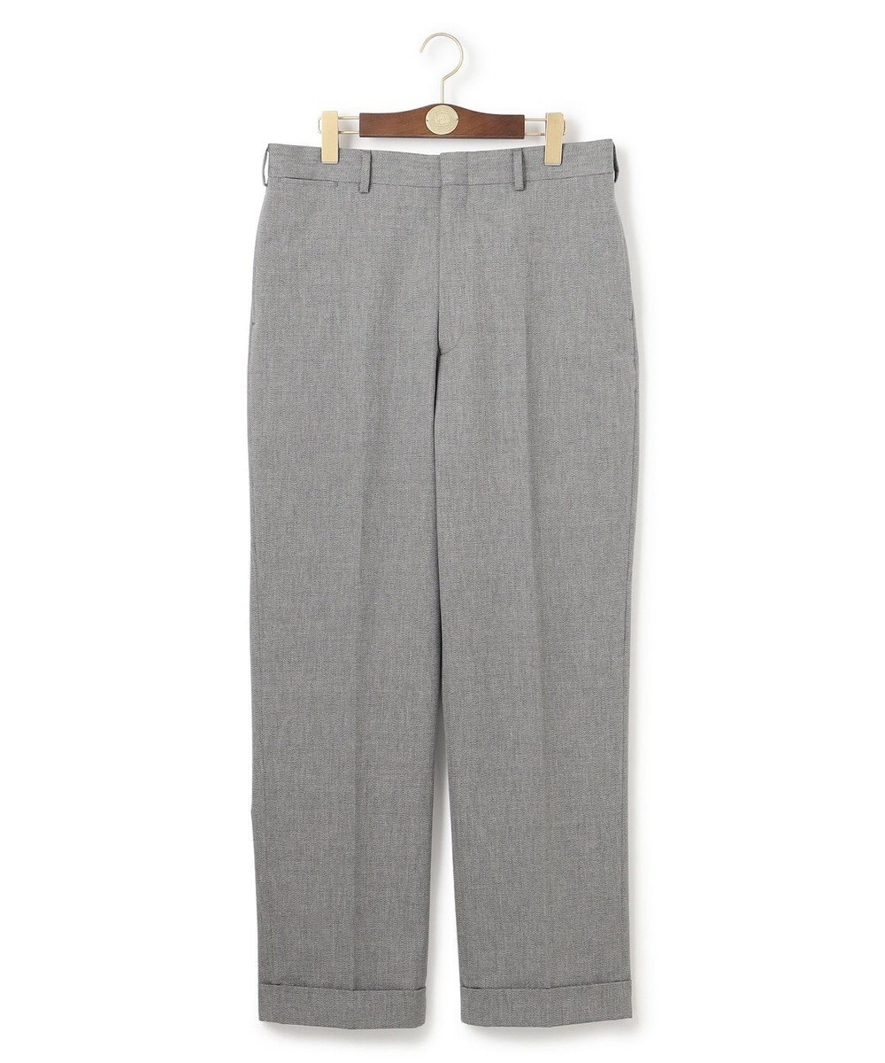 J.PRESS MEN 【J.PRESS ORIGINALS】Magic Cuba Wool Cotton Hopsack New Piped Stem Slacks 