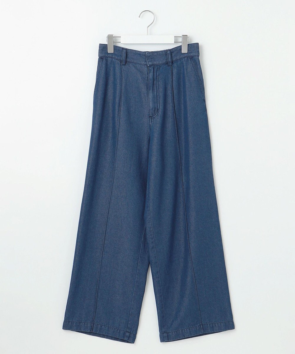 Feroux ベルト付き テンセルデニム ワイドパンツ 