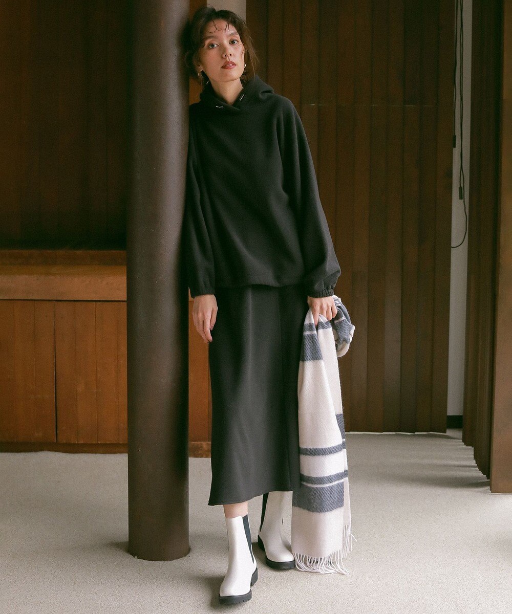 23区 【SLOW/セットアップ対応】マイクロエコフリース フレア スカート 