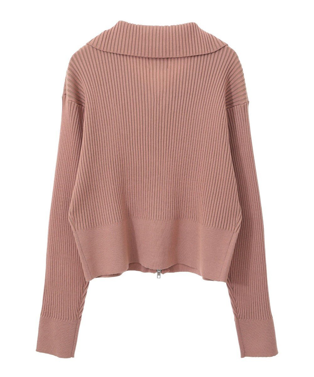 Green Parks 配色リブＺｉｐニットカーディガン 