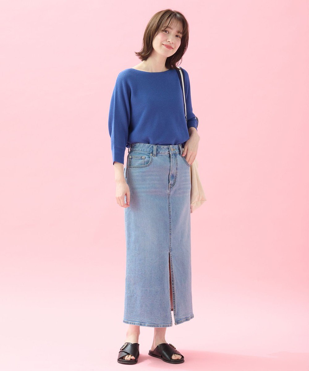 ANY L 【洗濯機可/アンチピリング/UVケア】アクリルガーターニット 