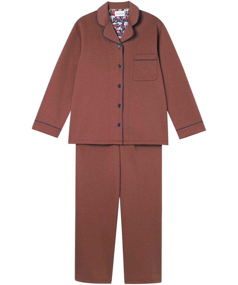 une nana cool 【綿混】ハイゲージダブルエアー 長袖開襟パジャマ MADE WITH LIBERTY FABRIC 