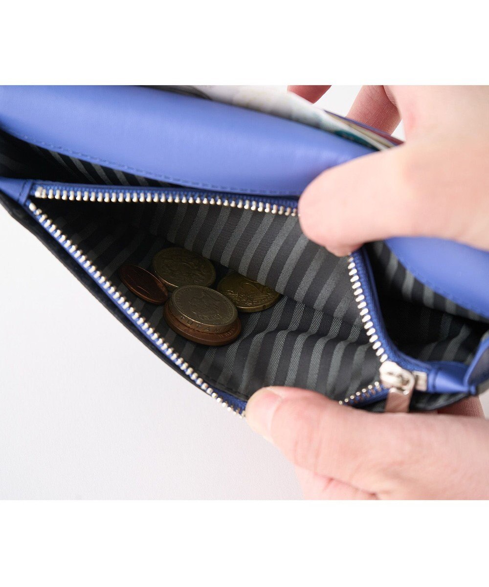 MIYABIYA La quoh with kirakaracho 角つなぎ プリントレザー 長財布 