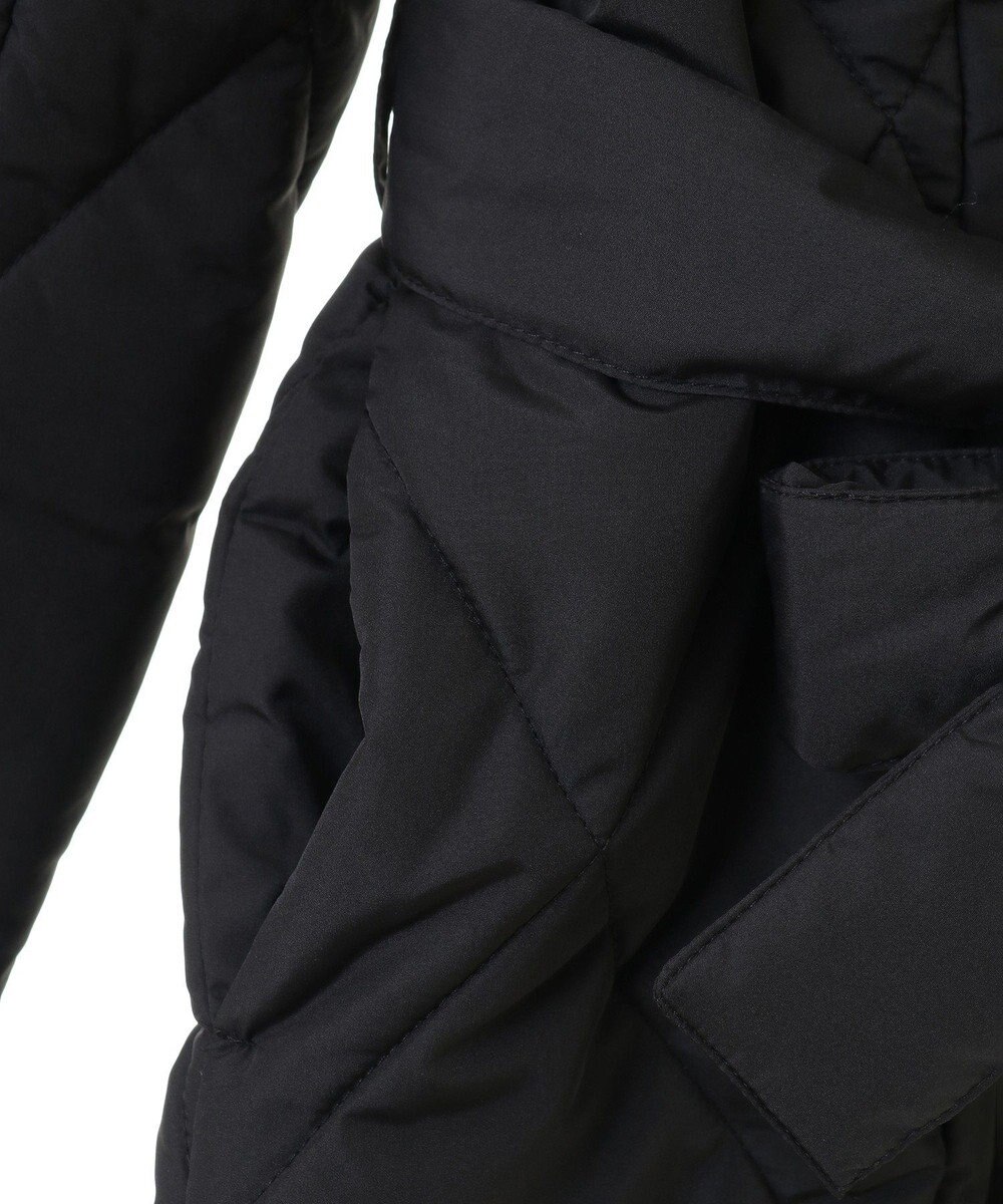 Green Parks ファー衿ダイヤキルト中綿コート 