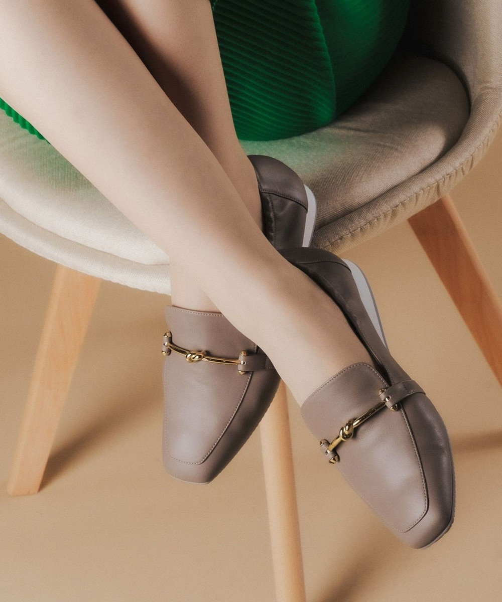 Dominic3 軽量 ノットビットソフトレザーローファー 