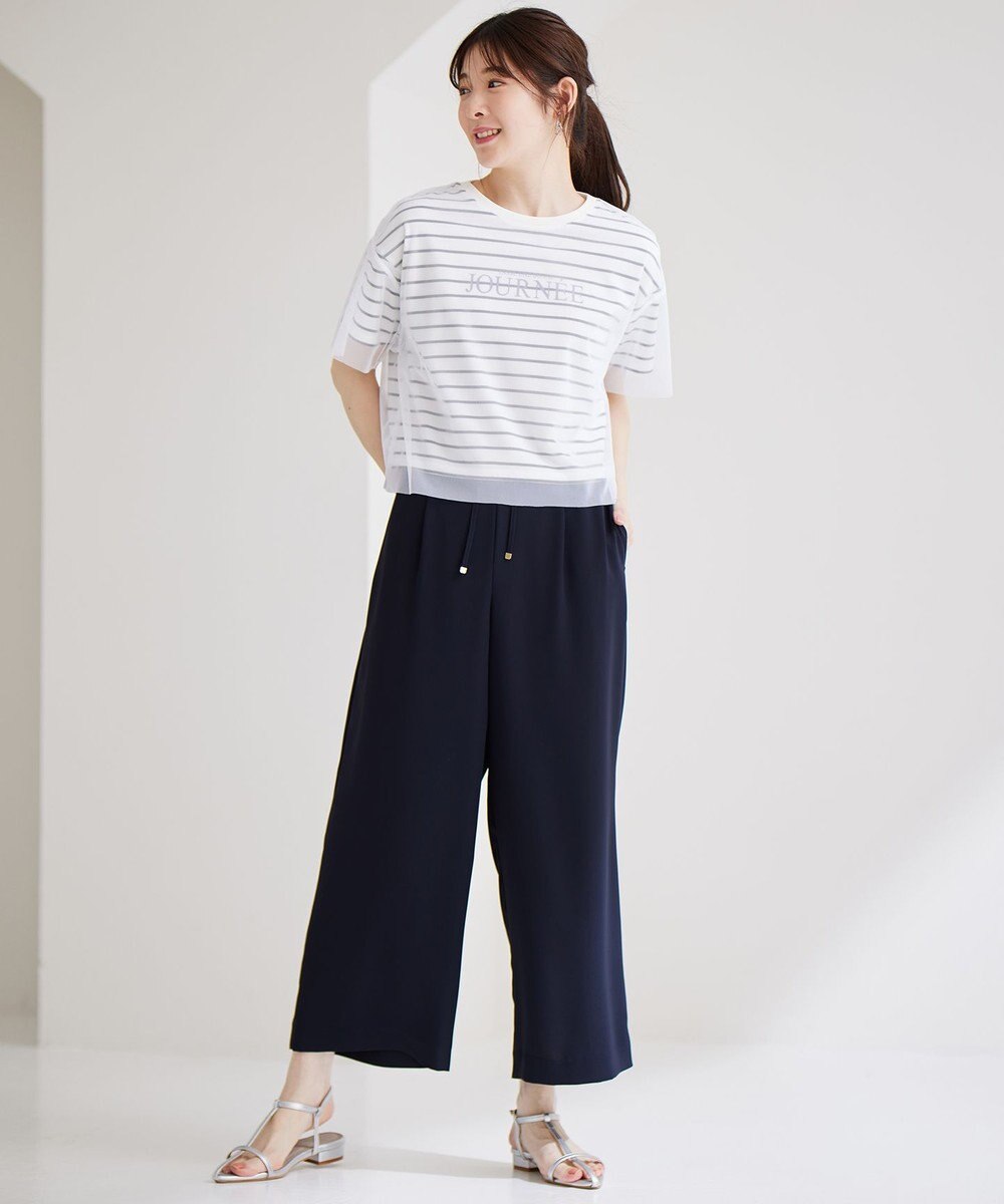 ANY SIS 【洗える】イージードロスト ワイドパンツ 