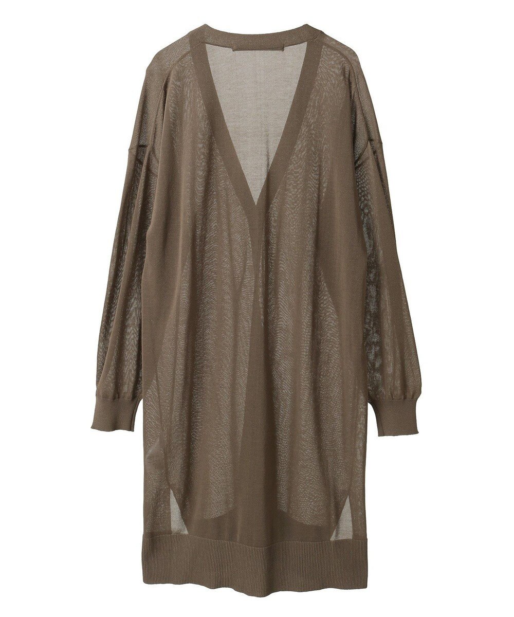 YECCA VECCA シアーニットロング丈カーディガン 