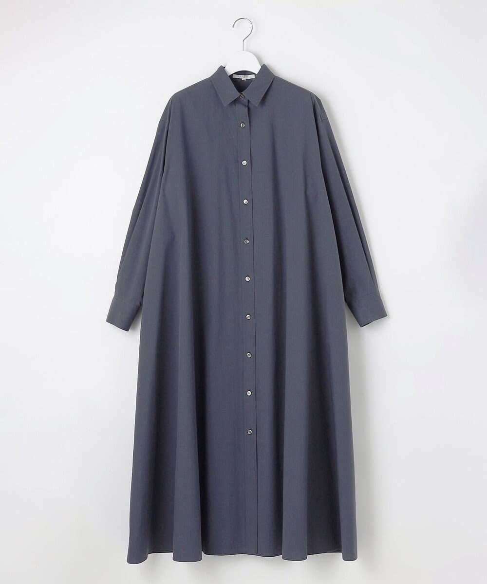 23区 【SLOW/一部店舗限定】タンブラーコットンブロード シャツワンピース 