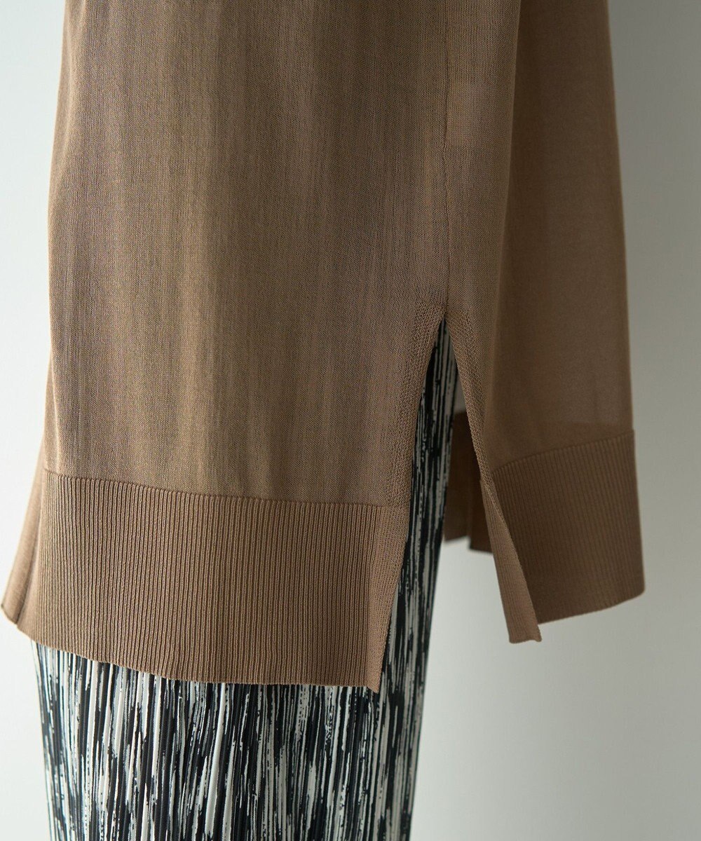 YECCA VECCA シアーニットロング丈カーディガン 