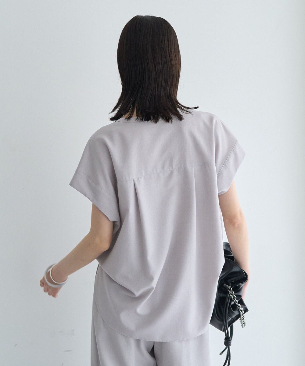 YECCA VECCA 【マシンウォッシャブル】サラサラスキッパーブラウス 