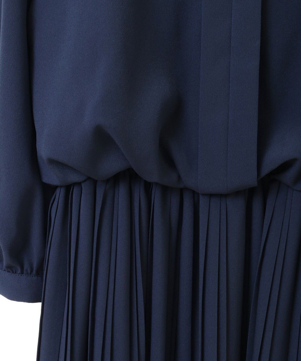 YECCA VECCA ジョーゼットプリーツワンピース 