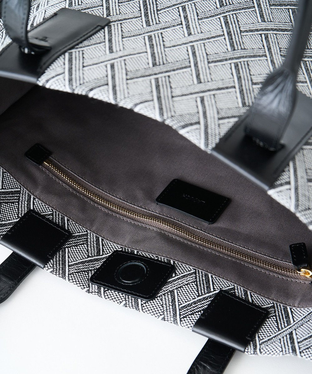 MIYABIYA  LAQUOH クロス柄ジャガードトートバッグ L 