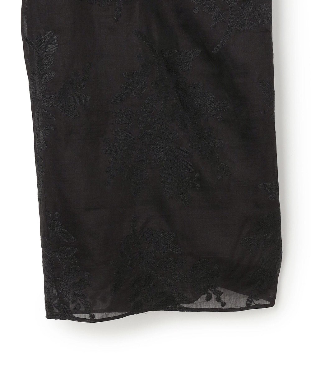 UNFILO L 【ウエストゴム】ボタニカル エンブロイダリー パンツ 