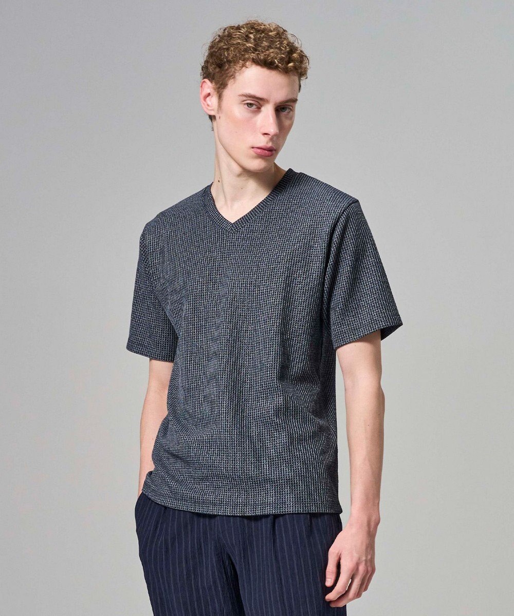 JOSEPH HOMME 【新色追加】メランジクロスジャージー　Vネックカットソー 
