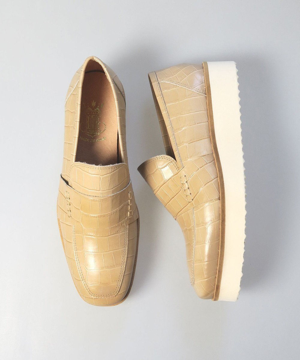 BONTRE 【BONTRE/ボントレ】スクエアトゥ厚底コインローファー/11051-OA 