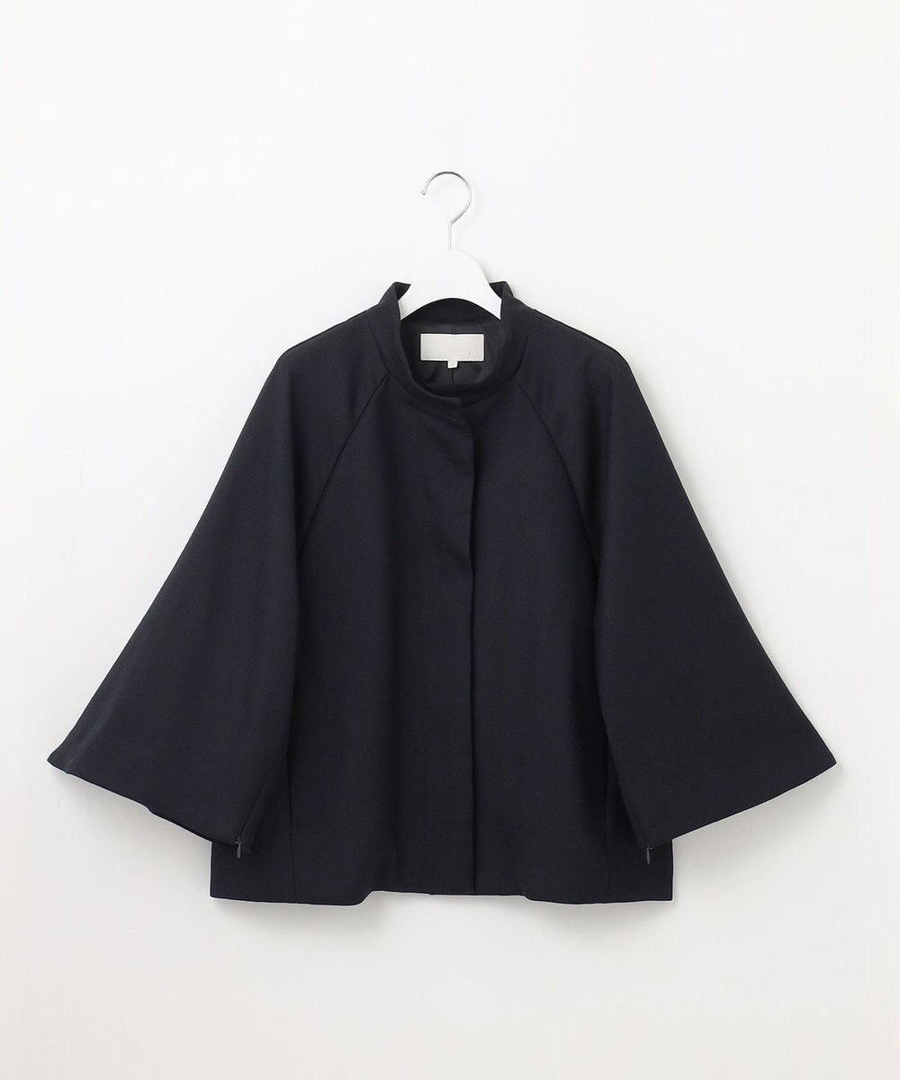 自由区 S ライトウールダブルクロススタンドカラー ジャケット 