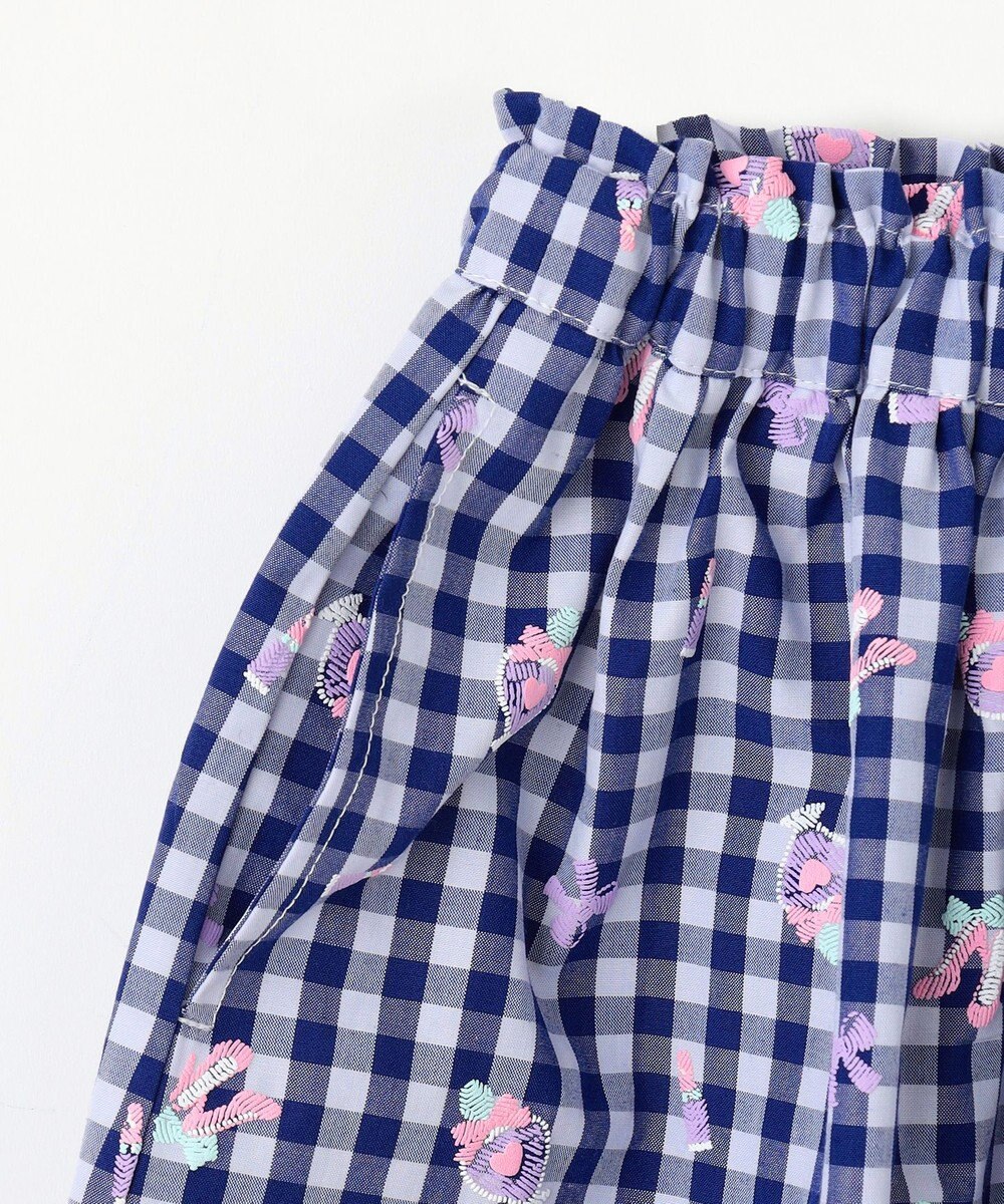 ANY KIDS ギンガム 発泡プリント スカート 