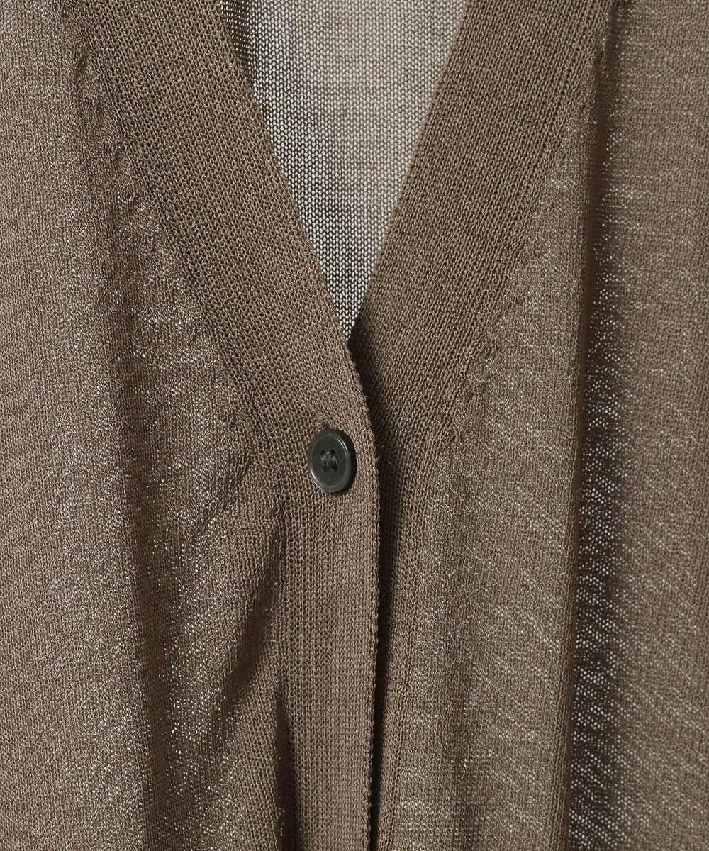 YECCA VECCA シアーニットロング丈カーディガン 