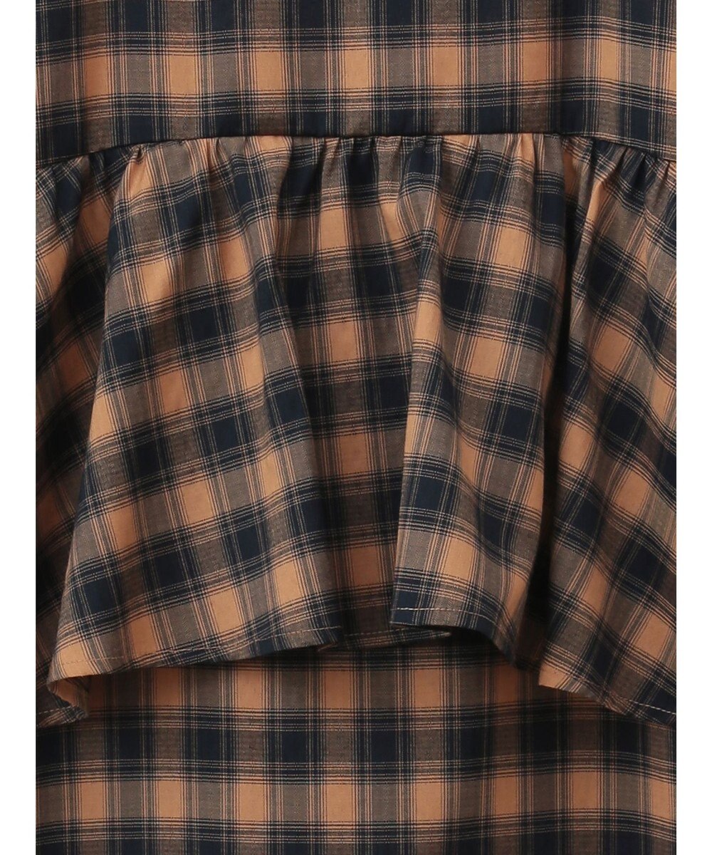 Green Parks チェックペプラムキャミワンピース 