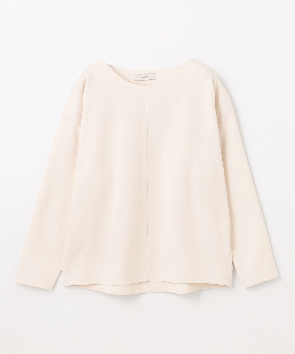 ANY 【洗濯機可】ジョーゼット裏起毛Vネックプルオーバー 