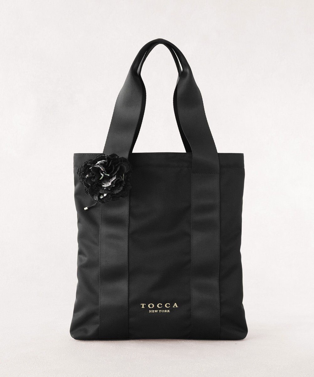 TOCCA 【アップサイクルコサージュ付き・美香＆Lovécoコラボ・数量限定・A4サイズ対応】FLOWER IN HEART BAG バッグ 