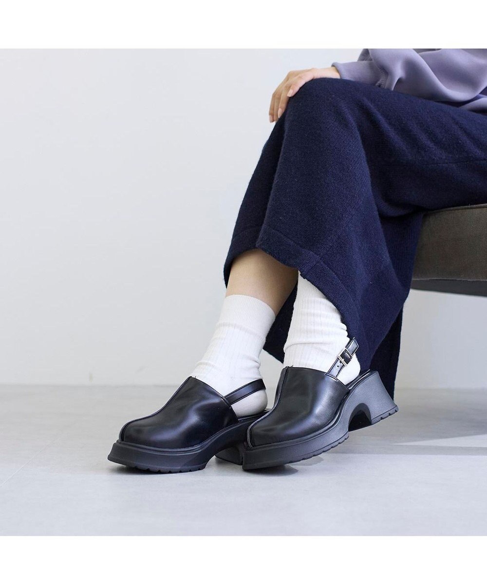 MODE ET JACOMO <noyau>センターライン厚底サボサンダル 