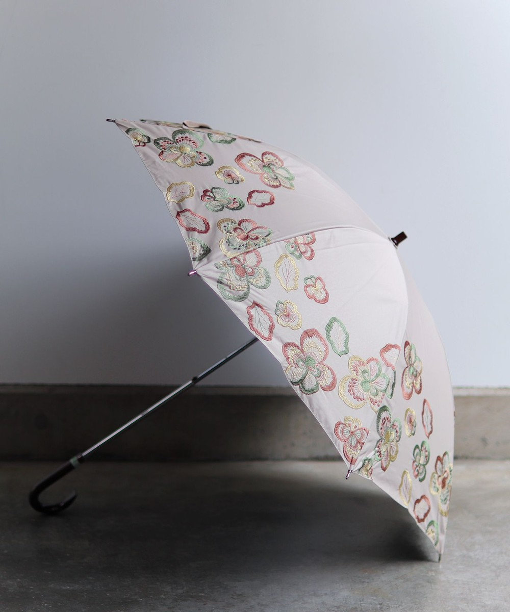 １級遮光生地】ビオラ 刺繍の晴雨兼用日傘 / AND WOOL | ファッション 