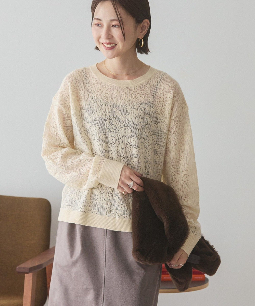 AMERICAN HOLIC レース編みニットプルオーバー 