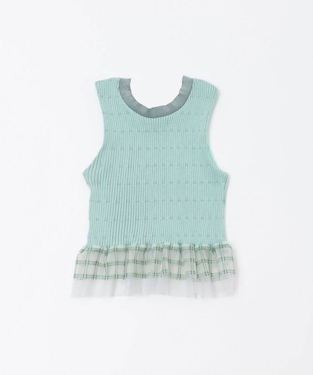 TRICOTE リブノースリーブニット 