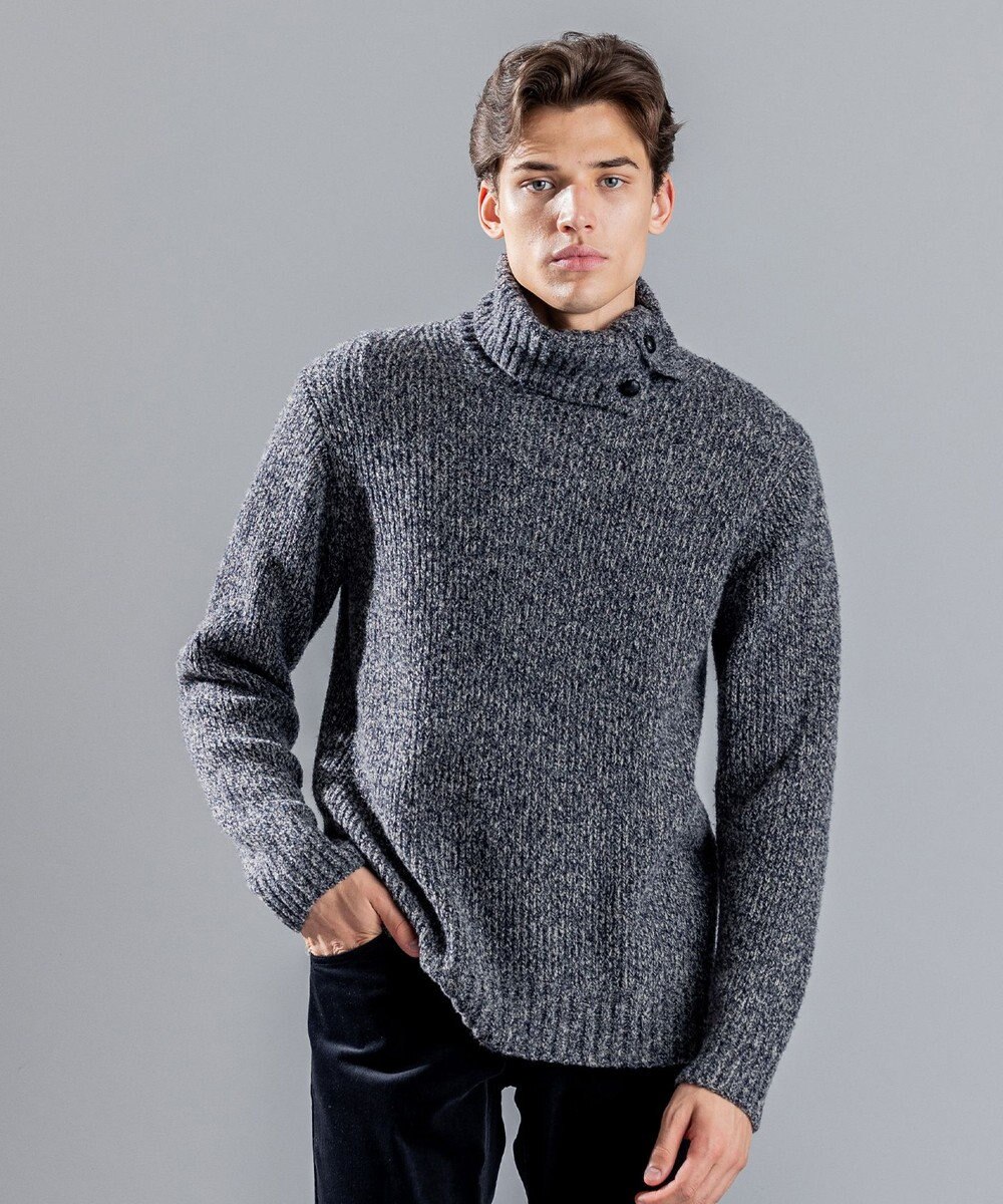 JOSEPH HOMME エクストラファインブークレ　タートルネックニット 