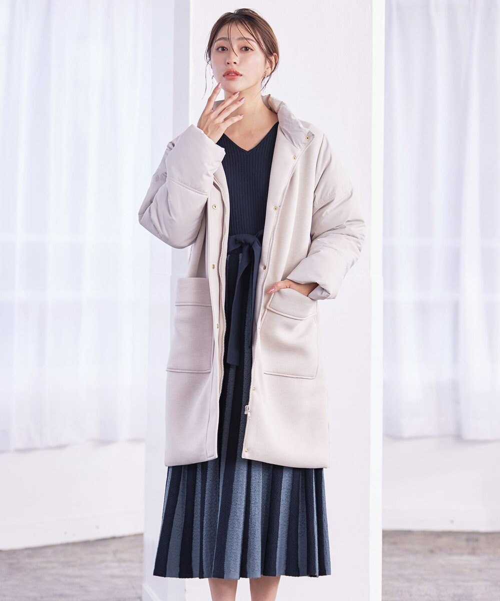 Tiaclasse 【洗える】レース編みニットフレアワンピース 