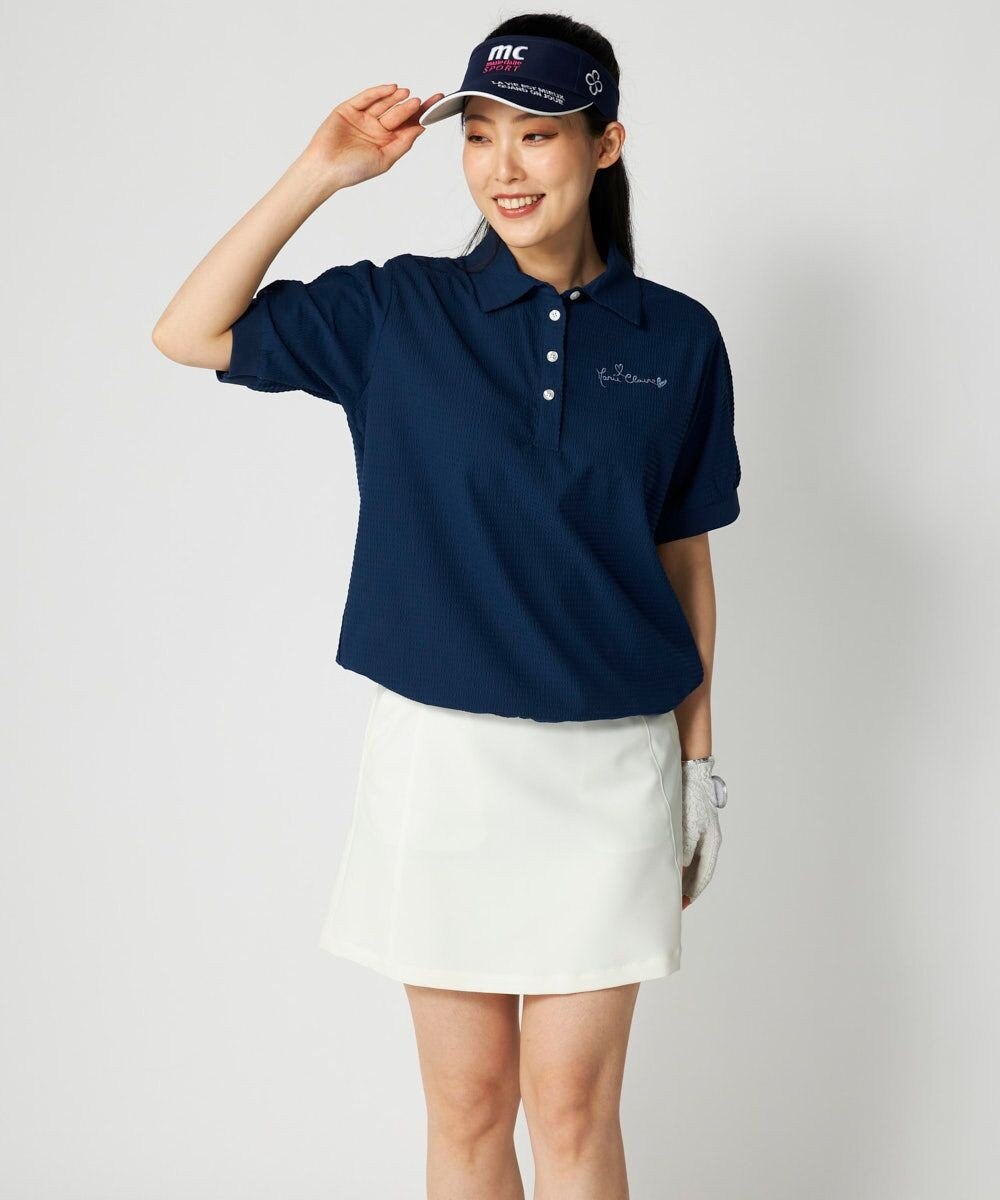 FILA GOLF／marie claire 【marie claire SPORT】 ストレッチサッカー素材ポロシャツ 