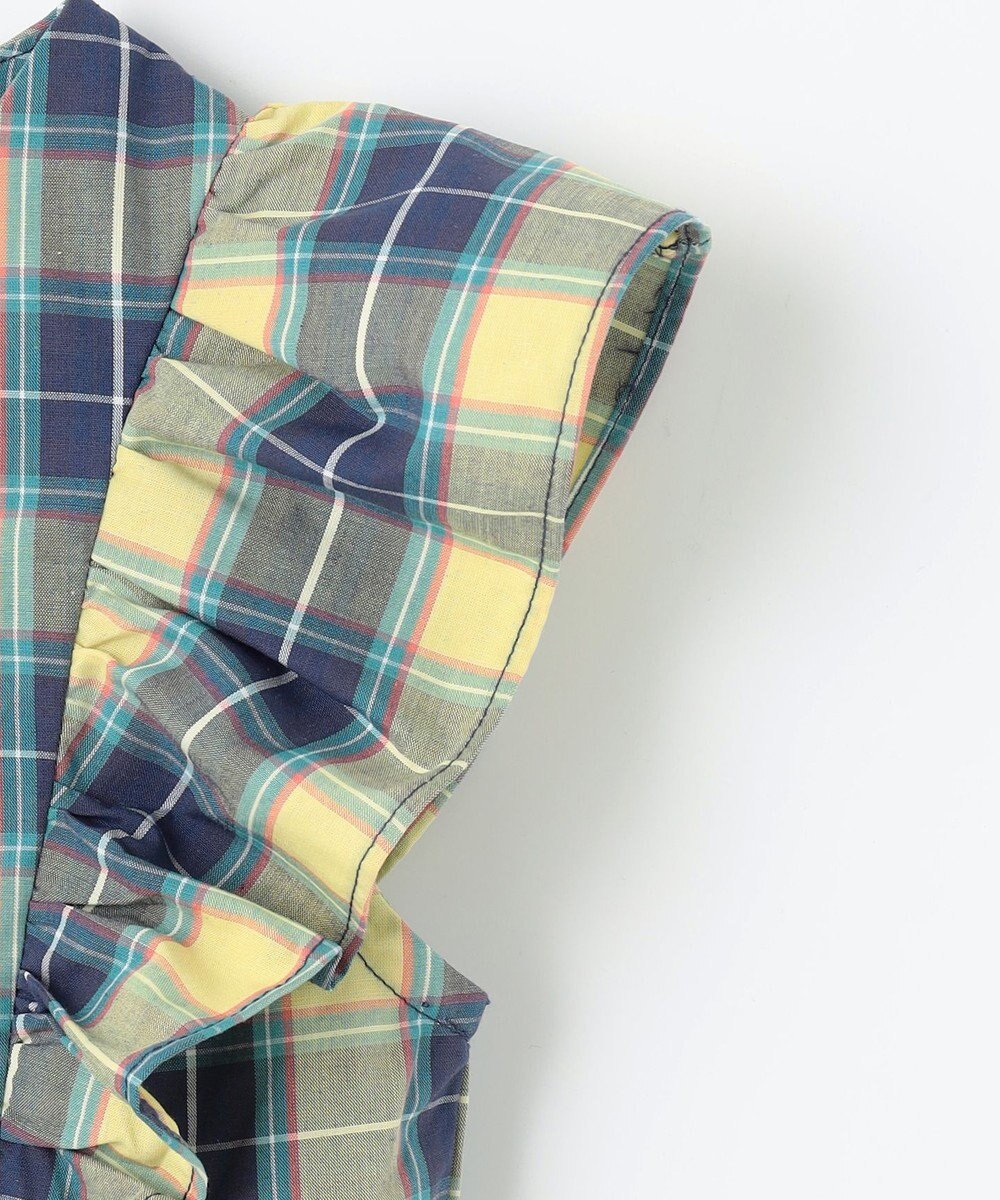 組曲 KIDS 【110-140㎝】チェックフリル ワンピース 