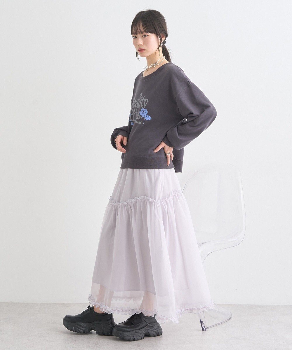 earth music&ecology ローズ×ロゴグラフィックスウェット 