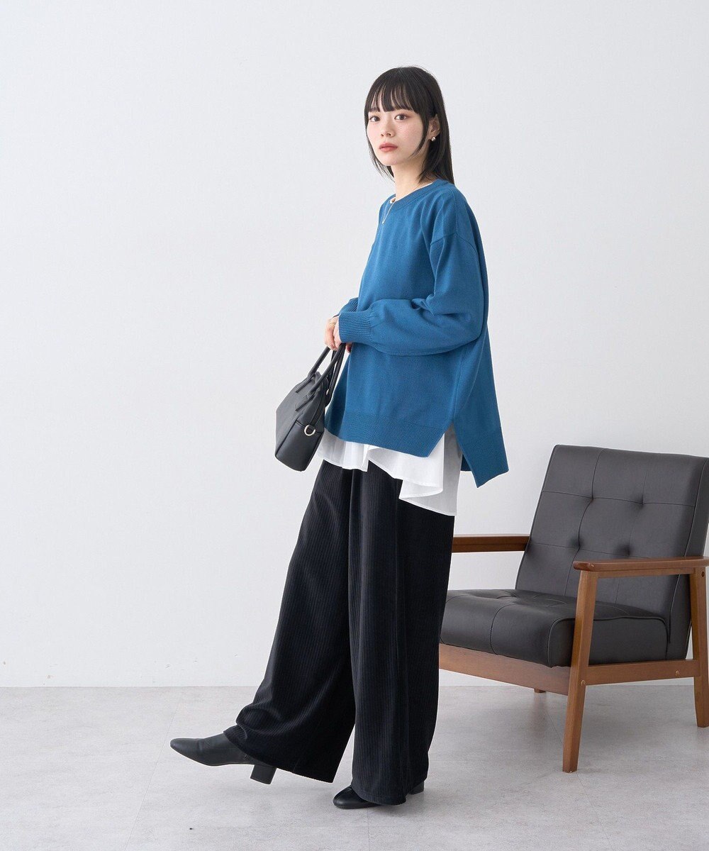 earth music&ecology 【吸湿発熱】あったかフェミニンインナー（シャツヘム） 