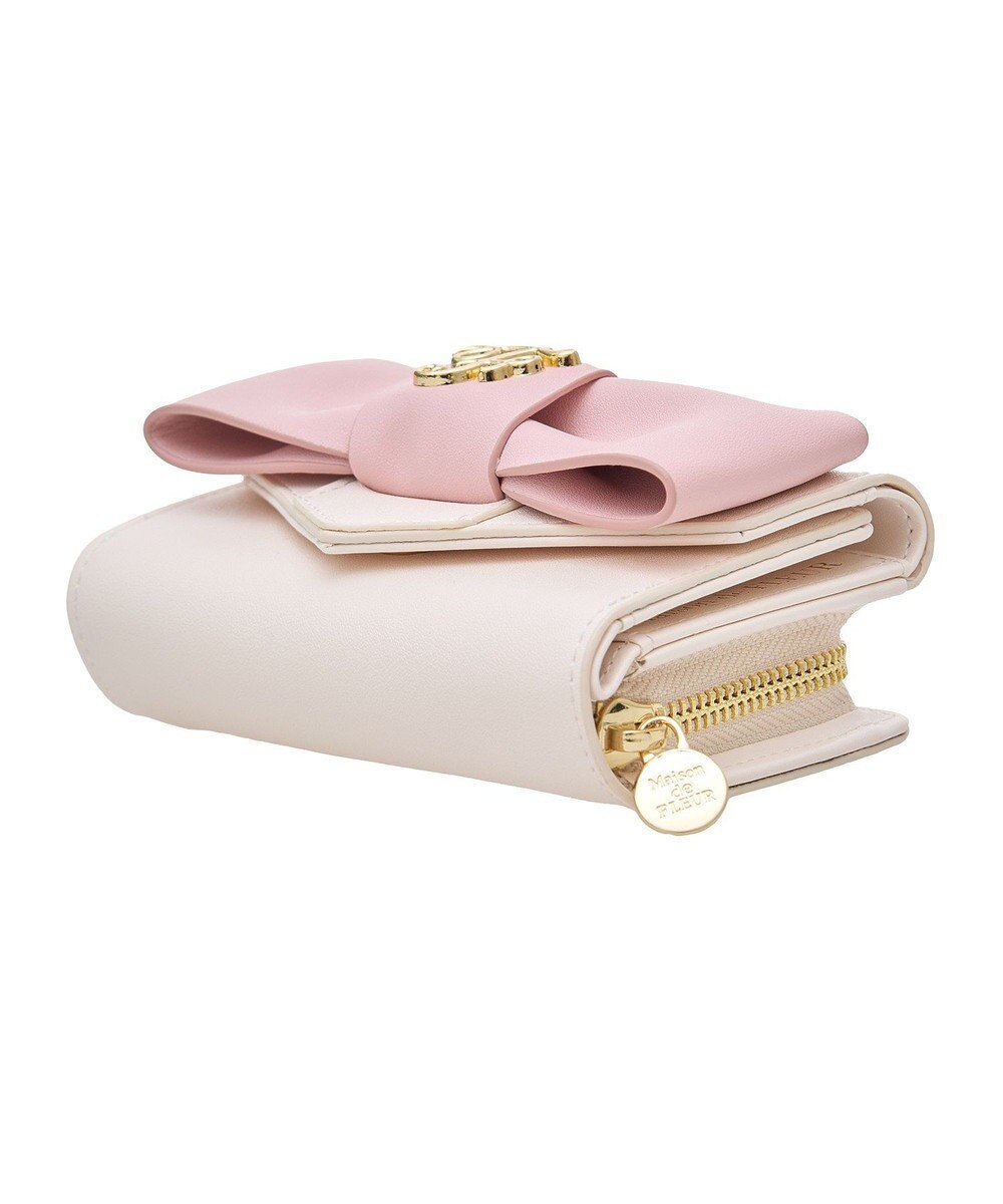 Maison de FLEUR バイカラーベルトリボンミニウォレット 