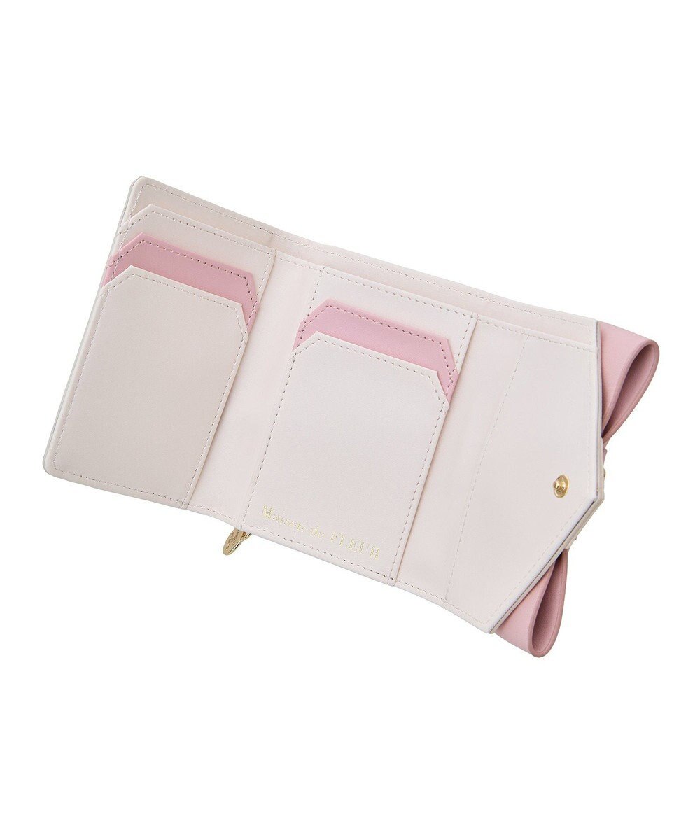 Maison de FLEUR バイカラーベルトリボンミニウォレット 