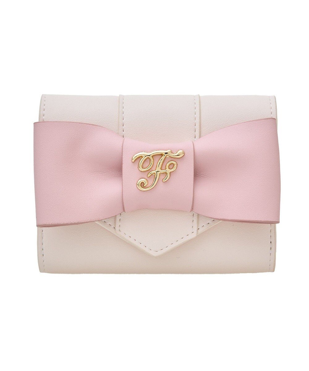 Maison de FLEUR バイカラーベルトリボンミニウォレット 