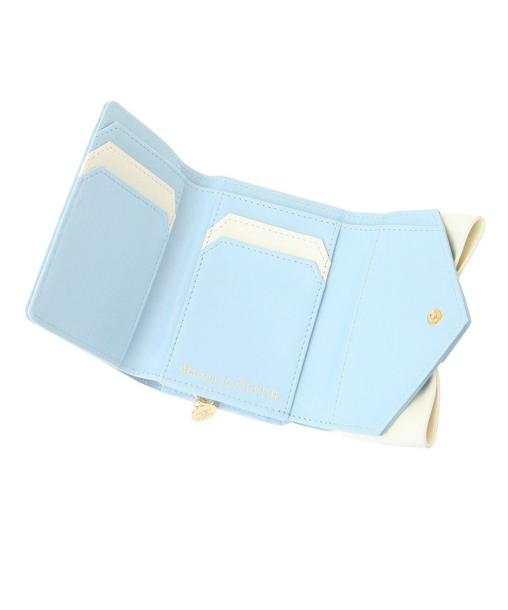 Maison de FLEUR バイカラーベルトリボンミニウォレット 
