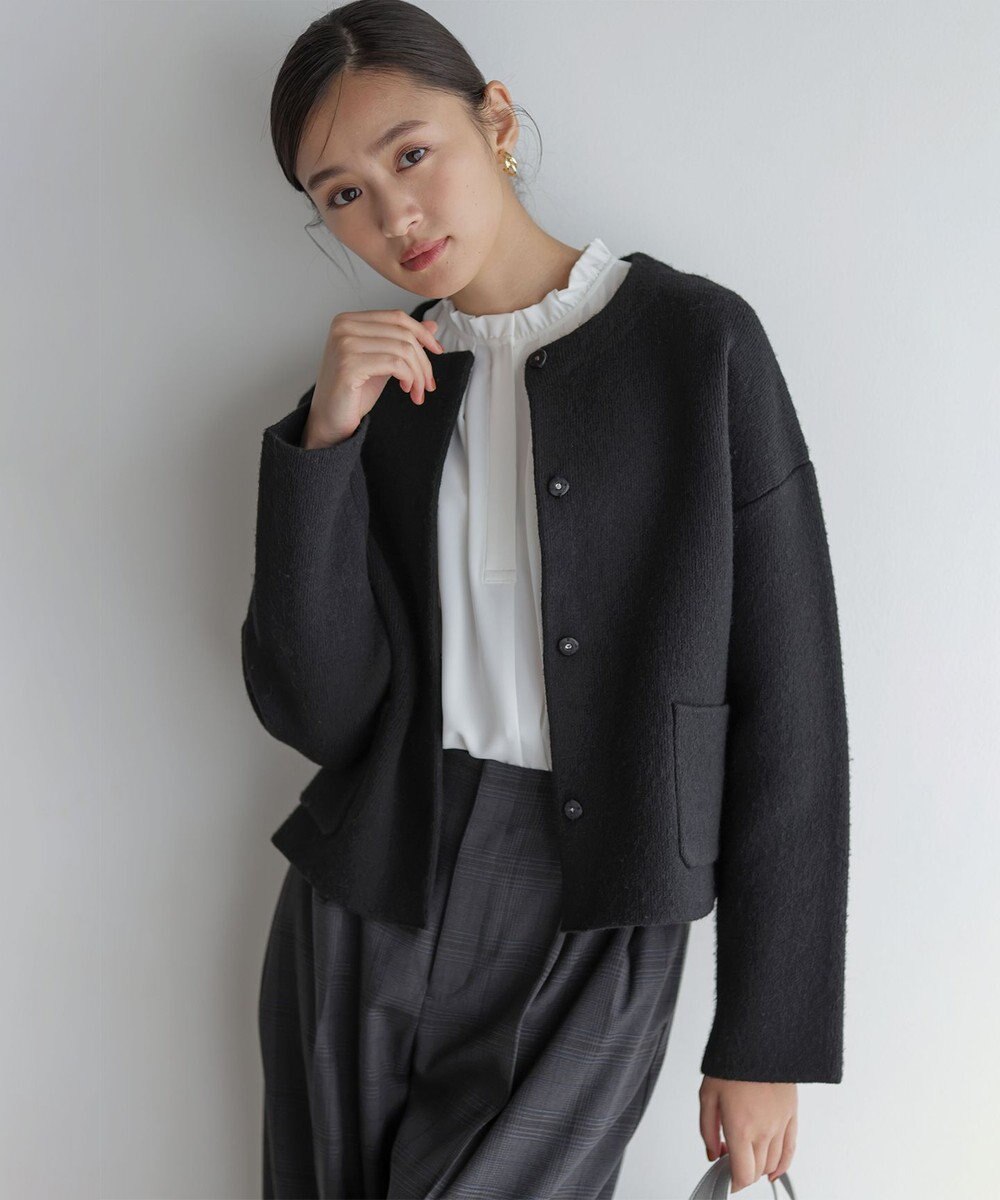 組曲 S プレーティングニットアウター ジャケット 